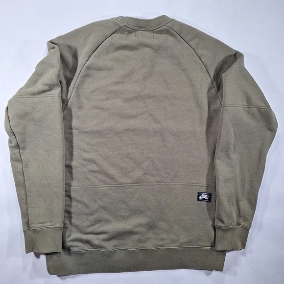 Nike SB Men's XL Everett Sweatshirt Olive Green Long Sleeve Crew Neck Sweater - Picture 5 of 15
